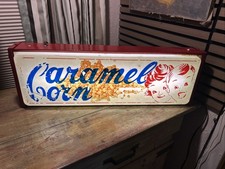 Rare Vintage Caramel Corn Light Up Sign (cracked) As Is picture