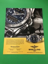 BREITLING CHRONOMETRE B-1 BLUE WATCH ORIGINAL PRINTED AD ADVERTISEMENT PRINT picture