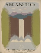 Vintage See America National Park Travel Art Poster Print picture