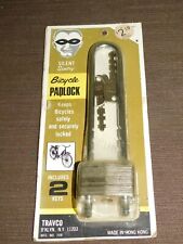 VINTAGE TRAVCO SILENT SENTRY BICYCLE LOCK NEW SEALED picture