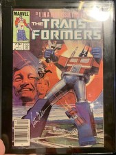 Marvel The Transformers #1 Optimus Prime Copper Age 1984 signed Peter Cullen. picture