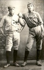 Baseball Players Third Cavalry  Brackettville TX Postmark Fort Clark? RPPC A+++ picture