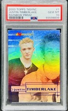 Justin Timberlake 2000 Topps NSYNC Rainbow Prism #1 PSA 10 POP 1/1 GRAIL picture
