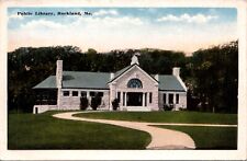 Postcard Public Library in Rockland, Maine picture