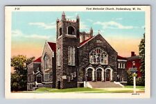 Parkersburg WV-West Virginia, First Methodist Church, Vintage Souvenir Postcard picture