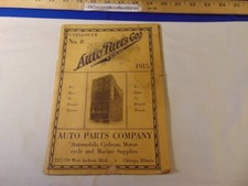 Vint 1915 Auto Parts Co Catalog #8 Automobile Cyclecar Motorcycle Marine Chicago picture