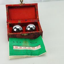 Vtg Chinese Healthy / Stress / Exercise Balls Set Red Box W/ Info & Instruction  picture