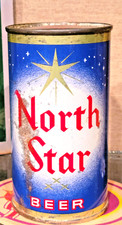 1959 NORTH STAR FLAT TOP BEER CAN JACOB SCHMIDT BREWING ST PAUL VANITY LID EMPTY picture