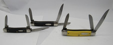 Vintage Ranger Pocket Knife Lot of 3 Folding Knives Black White Handles picture