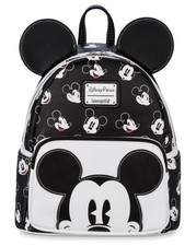 LOUNGEFLY DISNEY PARKS EXCLUSIVE MICKEY MOUSE BLACK & WHITE MINI BACKPACK NWT picture