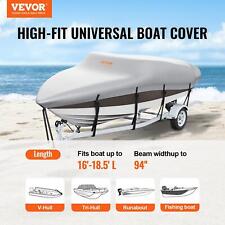 VEVOR Boat Cover, 16'-18.5' Trailerable Waterproof Boat Cover, 600D Marine Grade picture