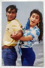 Bollywood Actors Ajay Devgan Devgn Karisma Kapoor Original Post card Postcard picture