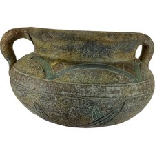 Vintage Colorful Ceramic Chinese Art Pointed-Bottom Art Pottery Squat Pot China picture