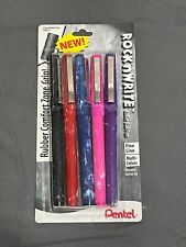 Lot 5 New old stock NOS Pentel ROCK n' WRITE 0.3mm Fine Line Roller Ball Pen picture