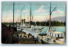 1910 C.P.R. Dock Empress of India Vancouver British Columbia Canada Postcard picture