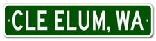 Cle Elum, Washington Metal Wall Decor City Limit Sign - Aluminum picture