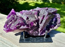 Extra Large Royal Purple Fluorite with Barite, Cave In Rock, Hardin County, IL picture