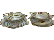 ELITE WORKS (LIMOGES) Two Floral Mayonnaise Bowls picture