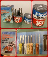 Everhandy 10 pc Screwdriver Set NRFB Vtg 1980 Deadstock Desk, Travel, NEW in Box picture
