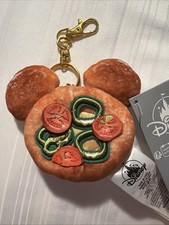 Genuine Disney Store Mickey's Bakery Pizza Cute Cartoon Plush Keychain New picture