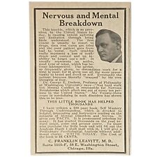 1929 Nervous & Mental Breakdown C. Franklin Leavitt M.D. Vintage Print Ad picture