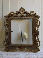 Antique NATIONAL BRASS & IRON WORKS Picture Or Mirror Frame with Stand & New Gla picture