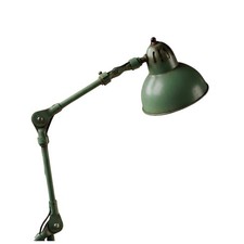 Vintage Fostoria Localite Industrial Lamp Model 55-VLX-701 Original Green Enamel picture