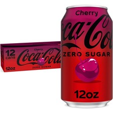 Coca-Cola Zero Sugar Cherry Soda Pop Fridge Pack Cans, 12 fl oz, 12 Pack picture