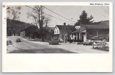 West Simsbury Connecticut, Street Scene Coca-Cola Sign CT 1969 Postcard picture