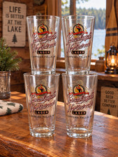 Leinenkugels Fish Series Pint Beer Glass (4) Northern Pike Fishing Glasses picture