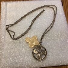 VTG. WWII Catholic Serviceman's Four Way Medal, Sterling Silver W/ Orig. Chain picture