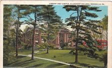 Postcard Library + Campus  Allegheny College Meadville PA picture
