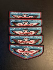 SET OF 5 - Standard Shawnee Lodge 51 Flap - OA BSA Scouting Patch picture