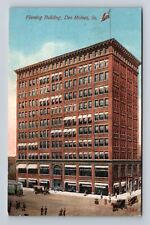 Des Moines IA-Iowa, Fleming Building, Advertisement, Vintage c1916 Postcard picture