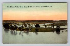 Ottawa IL-Illinois, Valley From Top Of Starved Rock, Antique, Vintage Postcard picture