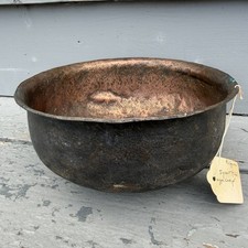 Antique Igorot Tribe Hand Hammered Copper Cook Pot Philippines Tribal Art Bowl picture