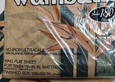 Vtg Wamsutta King Sheet Set Bamboo Bengal Ultracale Fitted Flat Mid Century  picture