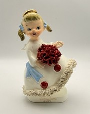 Vintage Consco Marilyn Exclusive Carnation July Girl Angel Figurine picture