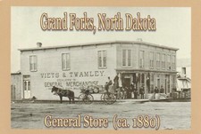 REAL PHOTO GRAND FORKS NORTH DAKOTA GENERAL STORE Continental POSTCARD COPY picture