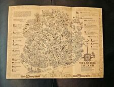 Vintage Walt Disney World Original Treasure Island Map from July 1974 VHTF picture