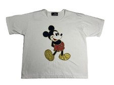 VTG DISNEY T SHIRT Originals Mickey Mouse Disney Parks White SIZE XL Distressed picture