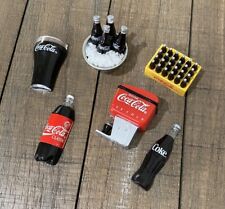 VINTAGE 1990’s Coca-Cola Collectible Miniature Coke Bottles Refrigerator Magnets picture