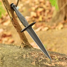 Vintage V-42 Double-Edge British Special Forces WWII Dagger Knife With Sheath picture