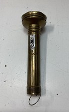 Vintage Estrela Brass Flashlight Ribbed Body Ring Hanger Made in India picture