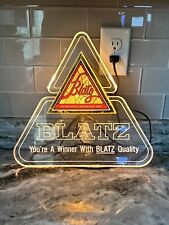 Vintage Blatz Lighted Beer Triangle Sign 1983 picture