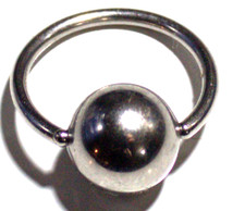 1- 14g 5/8 Captive Big 10mm Ball Orbital Prince Albert Nose Septum RPA ring Sexy picture