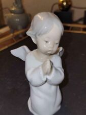 LLadro Praying Angel Boy Porcelain Figurine 4538 Hand made in Spain Retired 5x3
