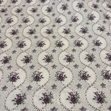 Vintage Laura Ashley English Country Botanical Floral Cotton Fabric 54x35 1980s picture