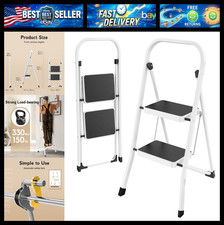 HBTower Step Ladder Folding Step Stool for Adults with Anti-Slip Pedal picture