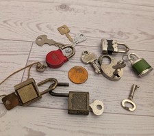 Lot of Antique Vintage Keys and Locks, Presto, Bison, Excelsior and More picture